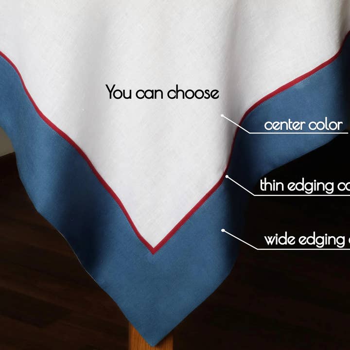 Liem Home - Wholesale Tablecloth - Linen Tablecloth with Double Edging. Custom tablecloth8