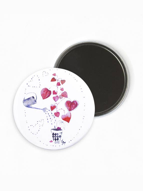 MIROIR DE POCHE PLANTE BOTANIQUE AMOUR JARDINAGE pour la vente par Thévy Guex