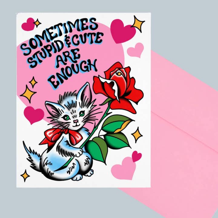 Stupid and Cute Valentine's Day Card for wholesale by Foolish Fetish