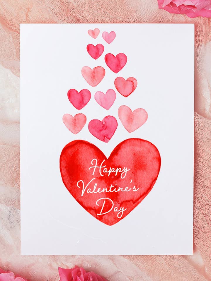 Conjunto de cartões Happy Valentine's Day Hearts por atacado de The Jewelry Bx