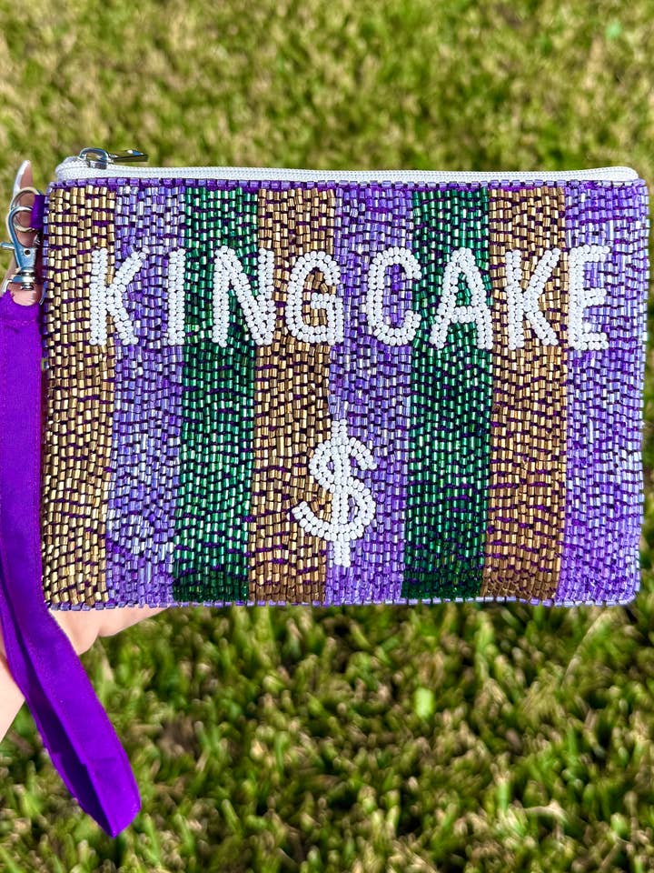 Kungakaka $ Mardi Gras anpassat handledsband för wholesale av La Luna Belle LLC