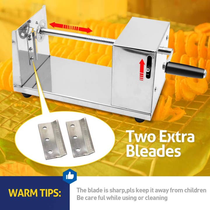 VIGOR - Wholesale Kitchen tool/gadget - Stainless Steel Potato Chip Cutter/Spiral Slicer Machine5