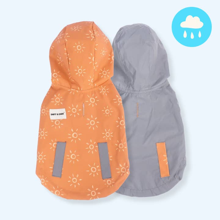 Veste de pluie réversible Zoomies Suns pour la vente par Sniff & Bark