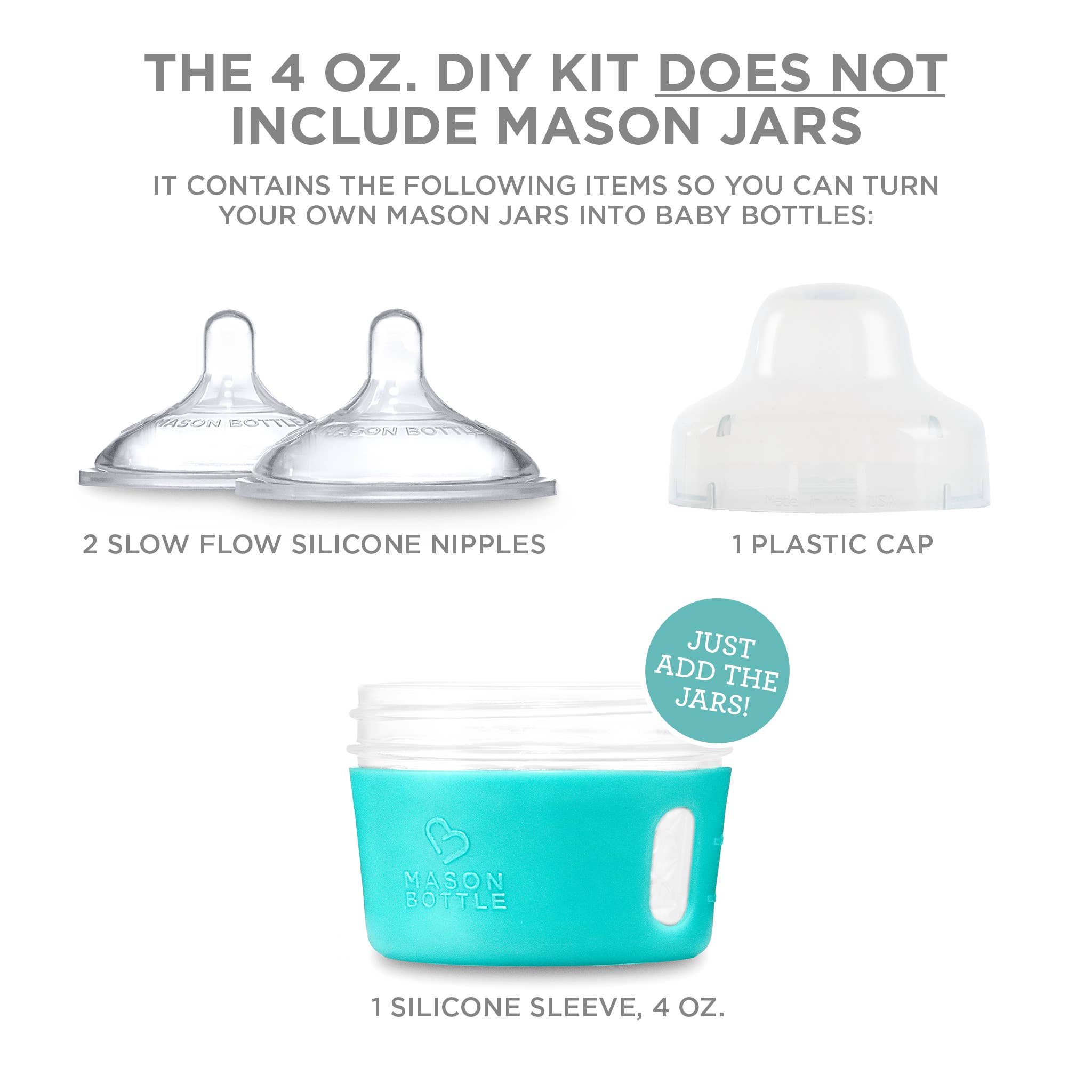 Mason Bottle - Vente Biberons - Kit DIY pour biberons en bocaux Mason6