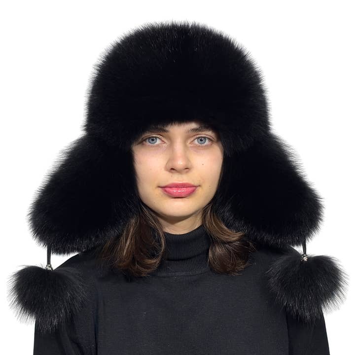 Chapeau en fourrure Ushanka Chapeau en fourrure pour femme Chapeau d'hiver russe en fourrure de renard pour la vente par FurStyleUa