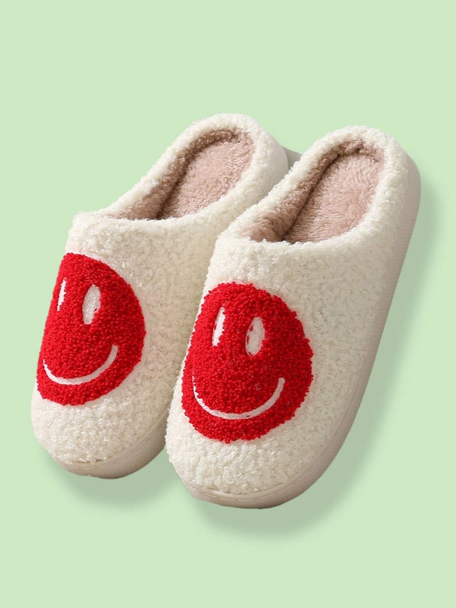 DOUBLJU - Wholesale Slippers - Unisex - Smiley Face Unisex Cotton Slippers for Fall,Winter
8