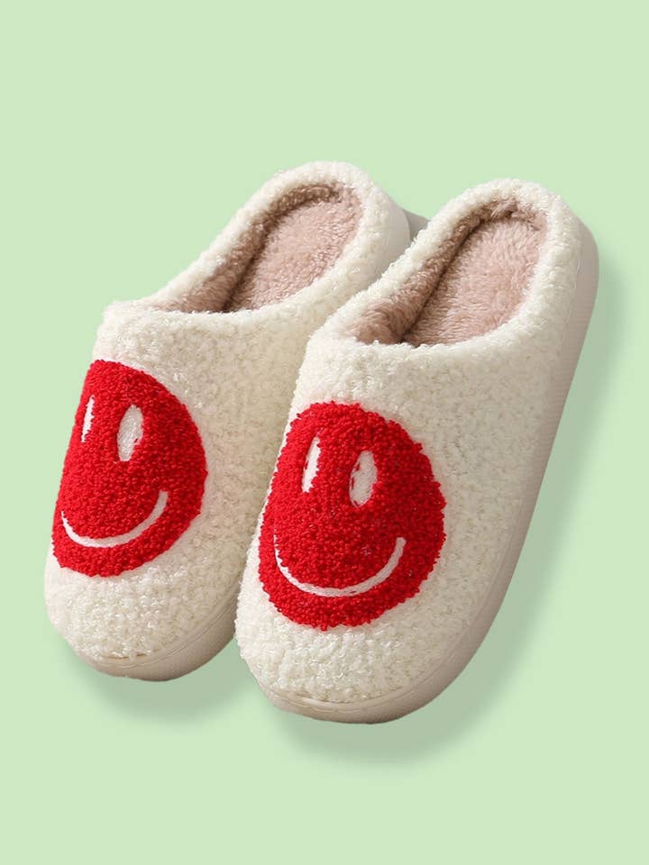 DOUBLJU - Wholesale Slippers - Unisex - Smiley Face Unisex Cotton Slippers for Fall,Winter
8