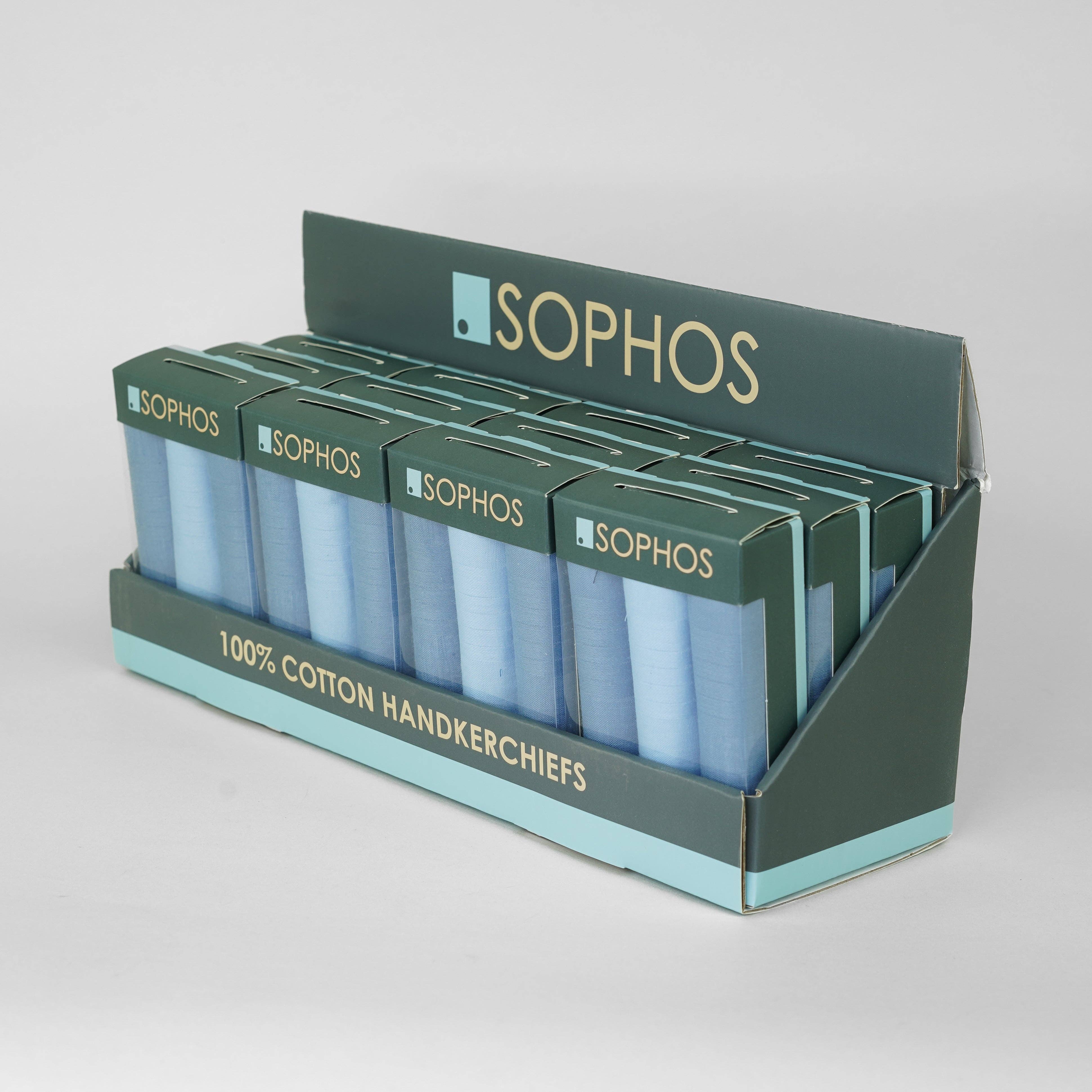 Sophos - Vente Mouchoir en tissu – homme - Mouchoirs Air Force bleu/bleu clair - Paquet de 31