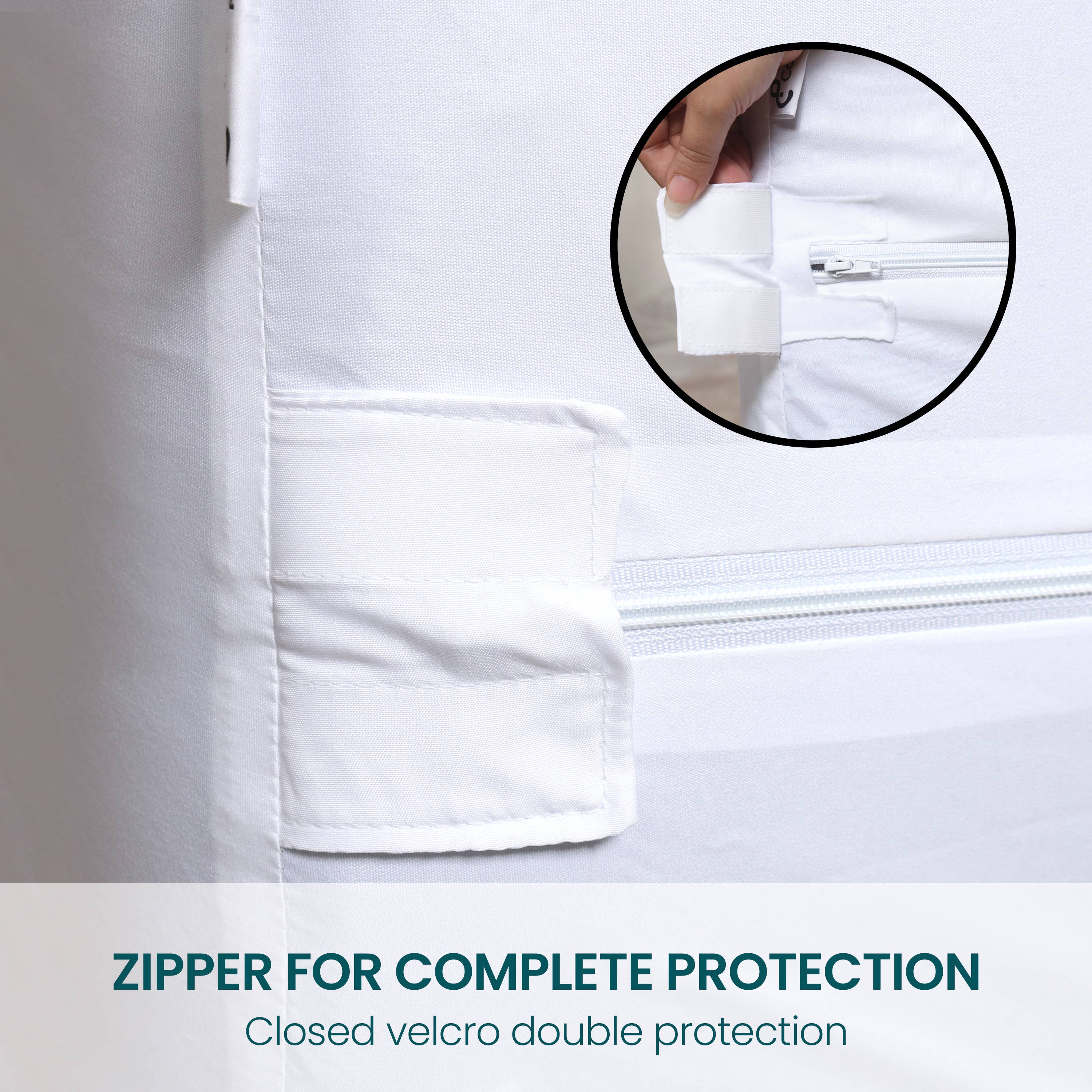White Mattress Encasement Waterproof Zippered Fitted Bed Cover for wholesale on Faire11