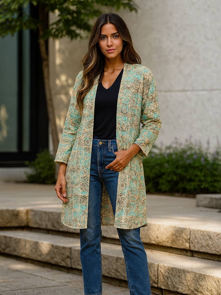 O Quimono Mosaico Solana por atacado de The Nu Vintage