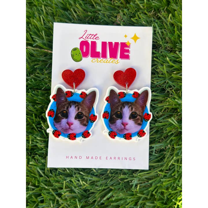 Little Olive Creates - Wholesale Dangle earrings - Fully Customisable Drop Statement Dangle or Stud Earrings - Your Design, Logo, Sports team, party theme Your Style!7