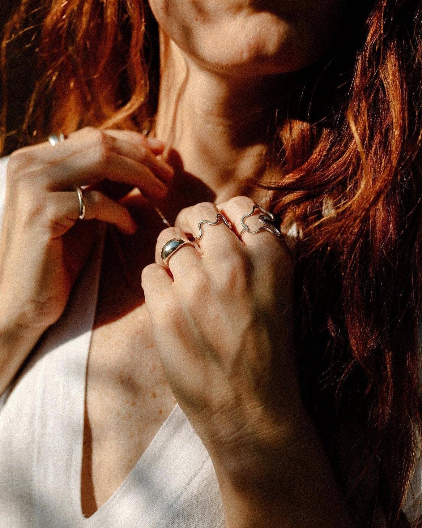 Dea Dia - Wholesale Band/Stacked Ring - Dome Pinky Ring1