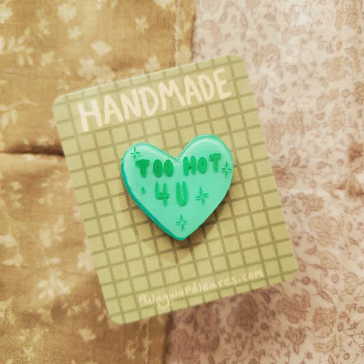 Wayward Leaves - Wholesale Lapel Pin/Button - Heart Pins