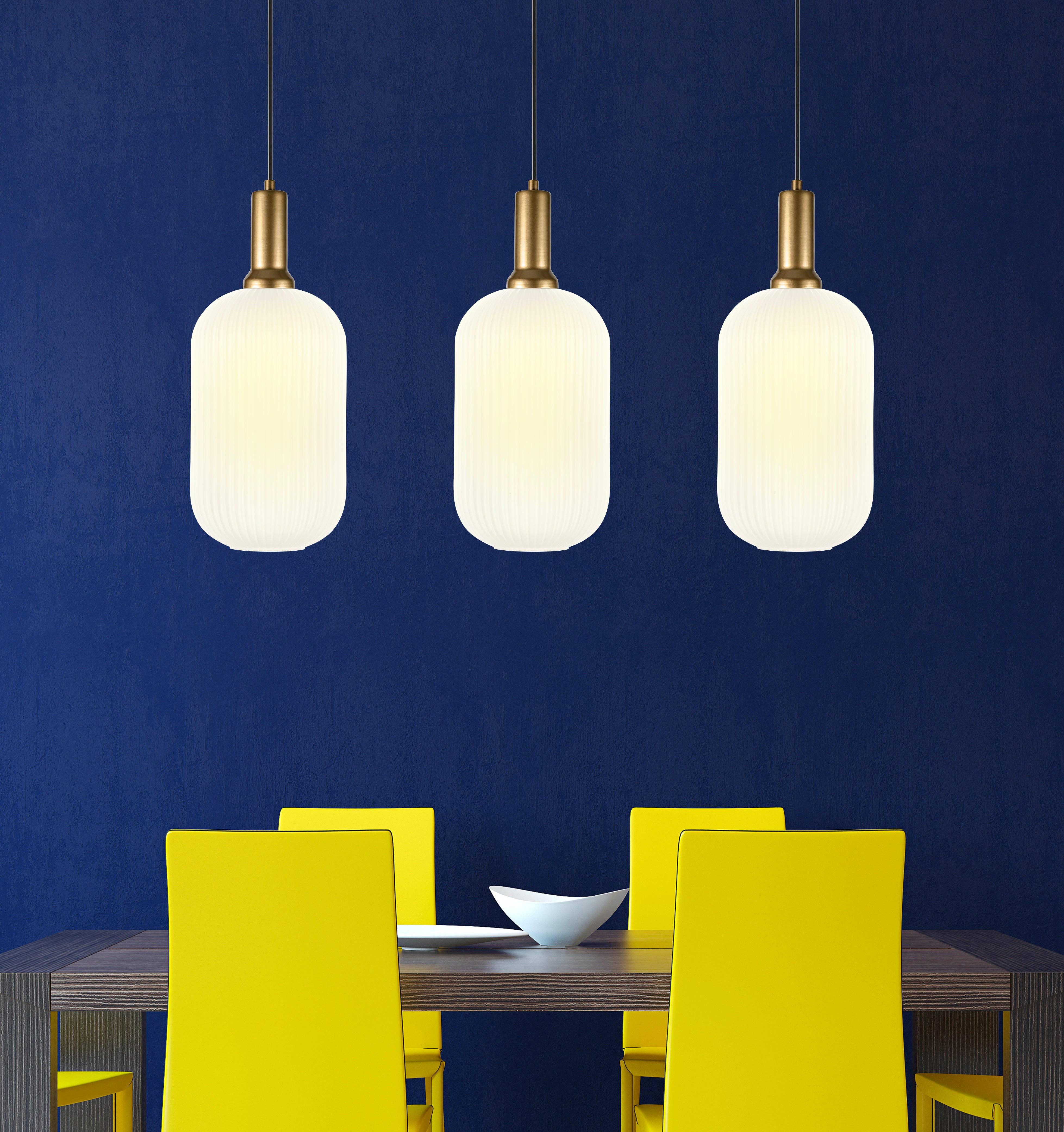 Eclipse Lighting - Wholesale Chandelier/Hanging Light - Linear Canopy Ribbed Glass Clear Multi Pendant Lighting Staircase, Custom Ribbed Glass Pendant Lighting, Multi Lighting for Stairwell Long Chandelier22