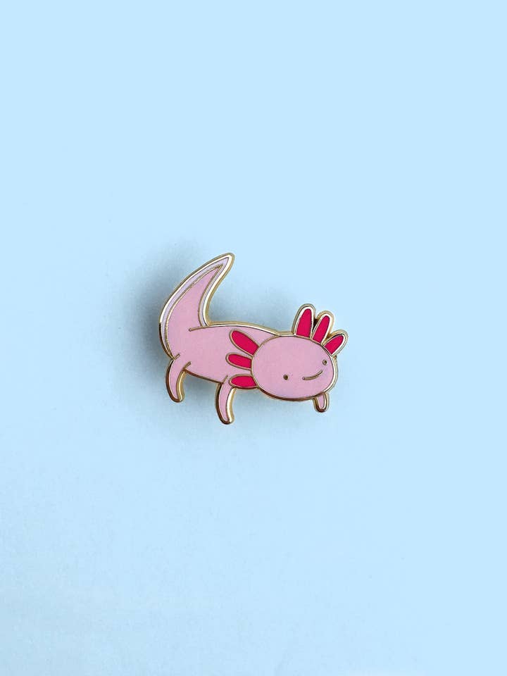 Axolotl Enamel Pin for wholesale by Tom Hardwick