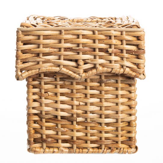 The Enchanted Home - Wholesale Tissue Box - Scalloped Wicker Tissue Box