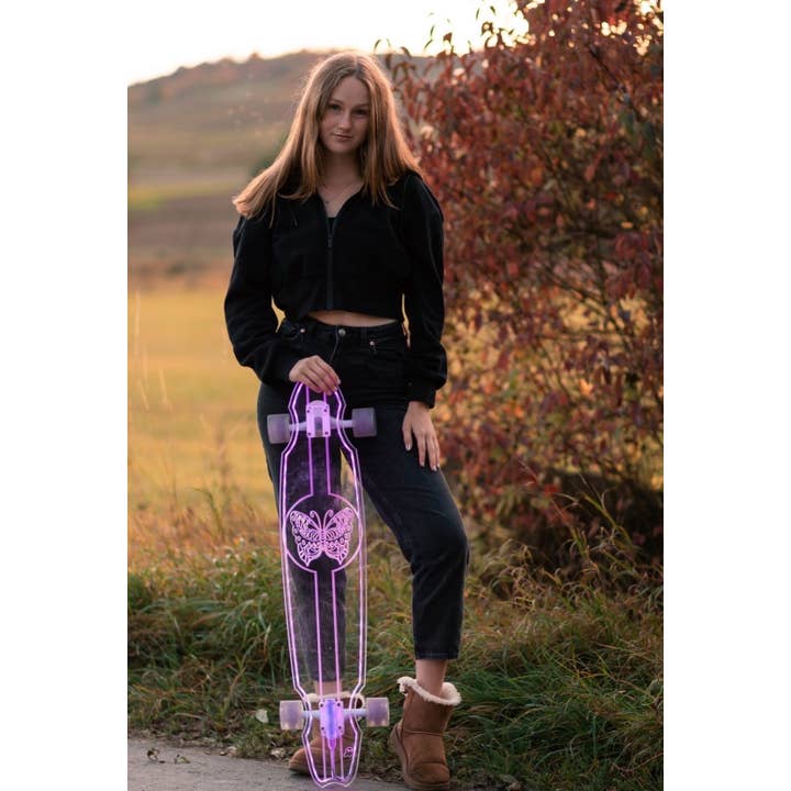 Ghost Boards - Wholesale Sportieve accessoires - Clear Longboard/skateboard, Butterfly 40" Platypus, wit4