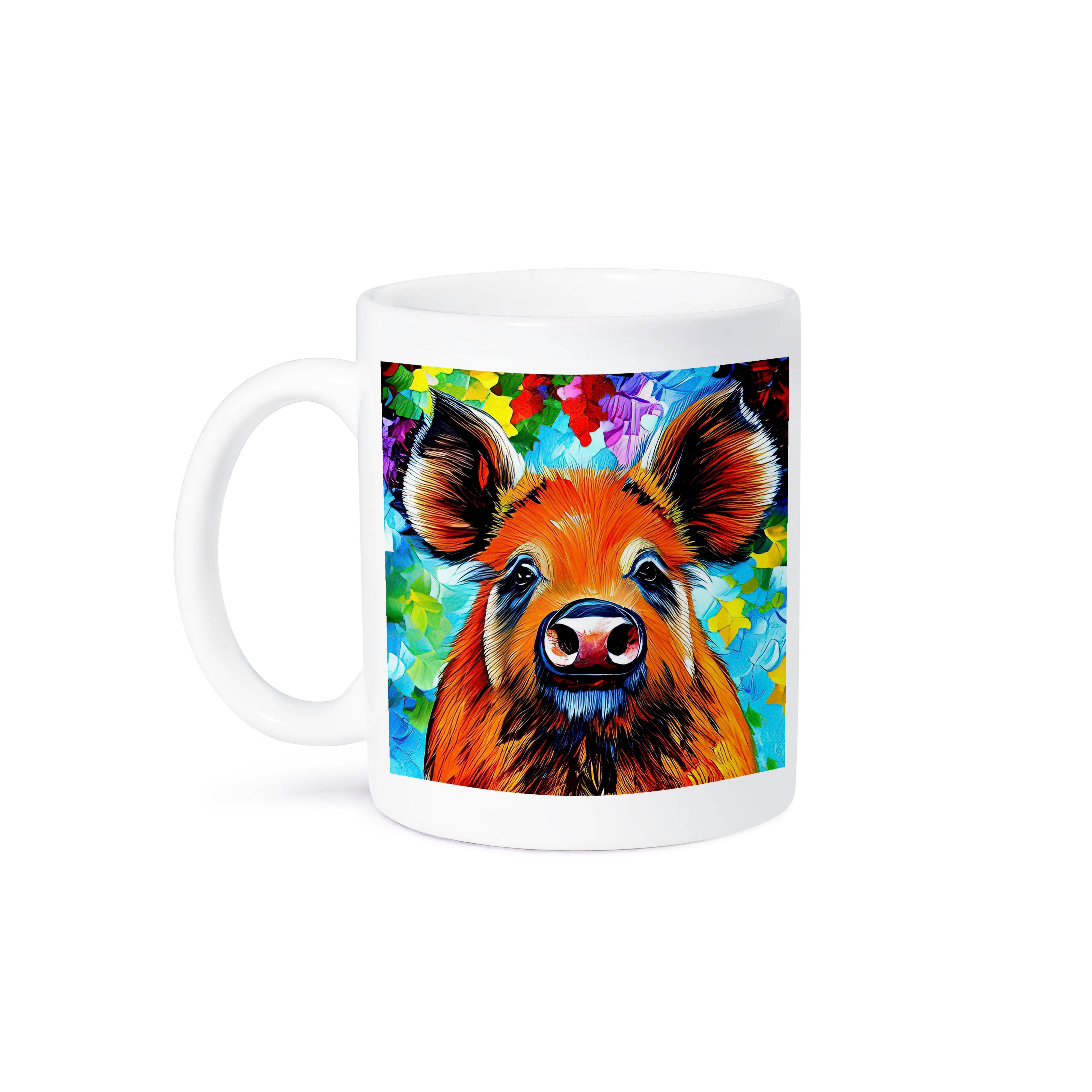 3dRose - Wholesale Coffee Mug - 3dRose, Funny wild boar animal. Cool colorful digital painting gift for you, Mug8