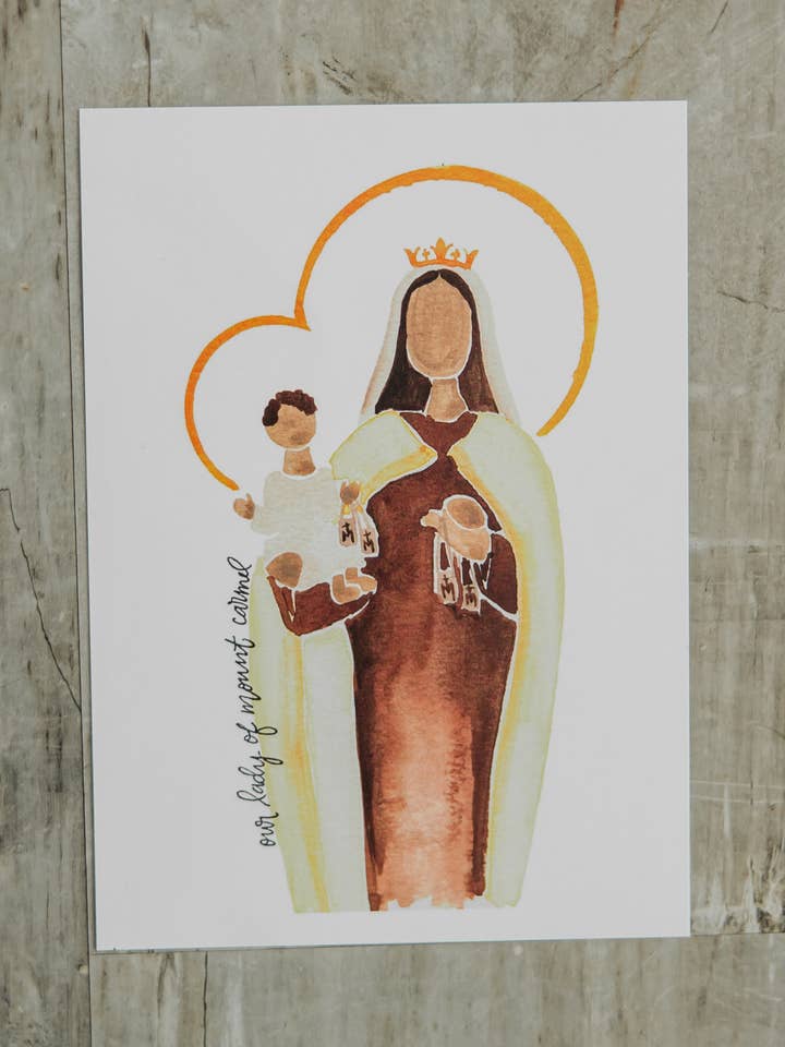 Notre-Dame du Mont-Carmel - Impression 5x7 pour la vente par Emily S Pitre Art