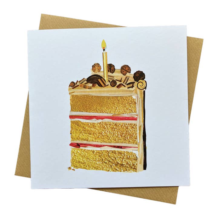 Birthday Gateaux Cake Greetings Card for wholesale by Soodle Street Studio