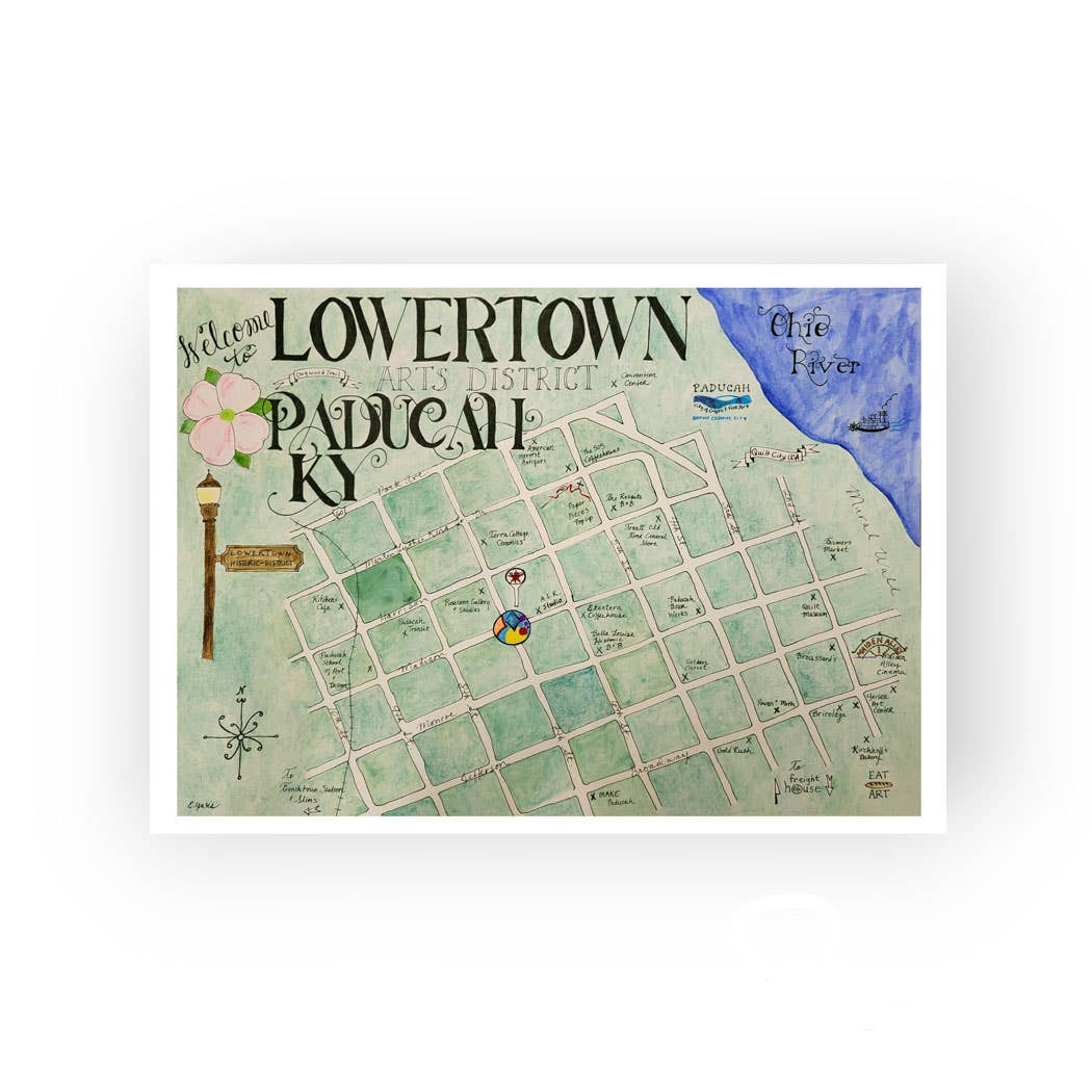 Emily Drew Yates Art & Illustration - Wholesale Postcard - Postcards - Watercolor Calligraphy Maps - 31 Maps7