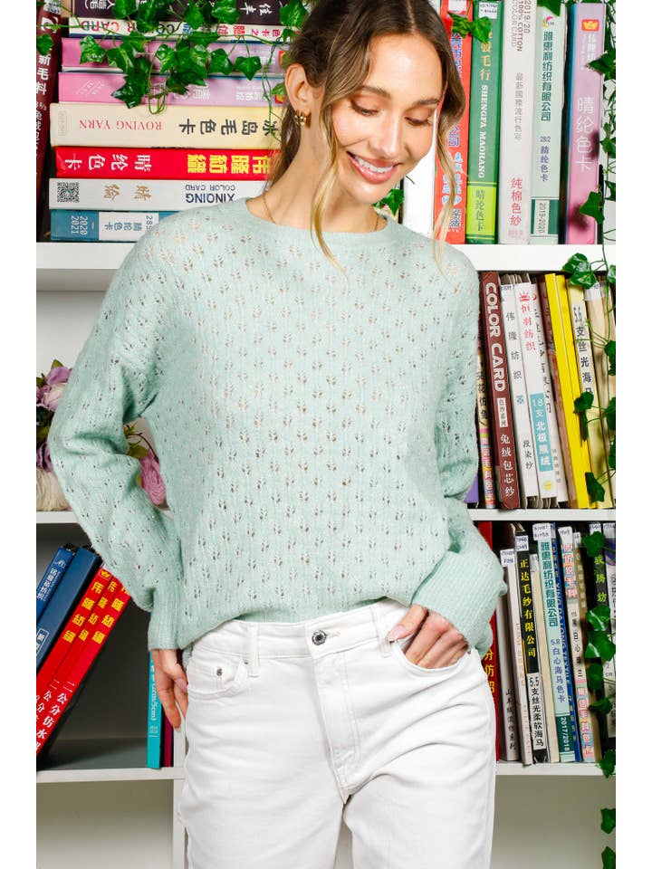 Vine & Love - Vente Pull en maille – femme - Pull en crochet tricoté en fil pailleté texturé VT8200710