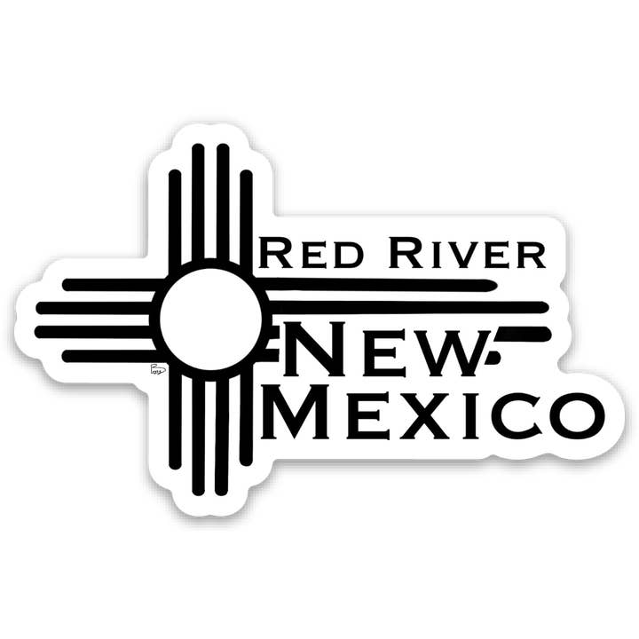 Red River NM Zia Sticker for wholesale by Bugsy's