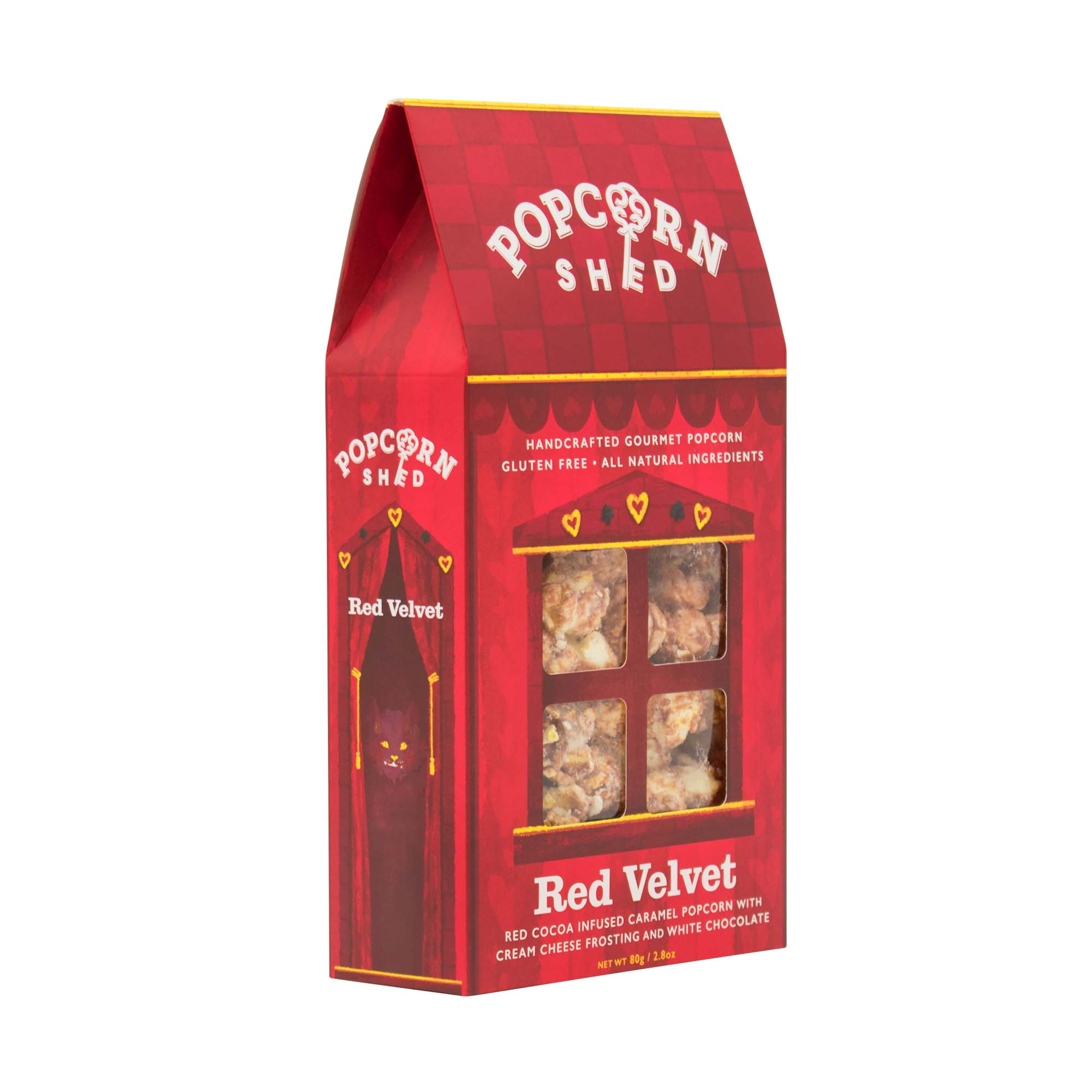 Popcorn Shed – wholesale Popcorn – Red Velvet Gourmet Popcorn Snack Box1