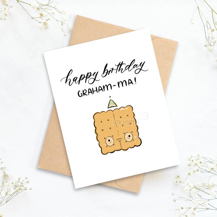 Happy Birthday Graham-Ma/Graham-Pa-Grußkarte für den Großhandel von inkbymi