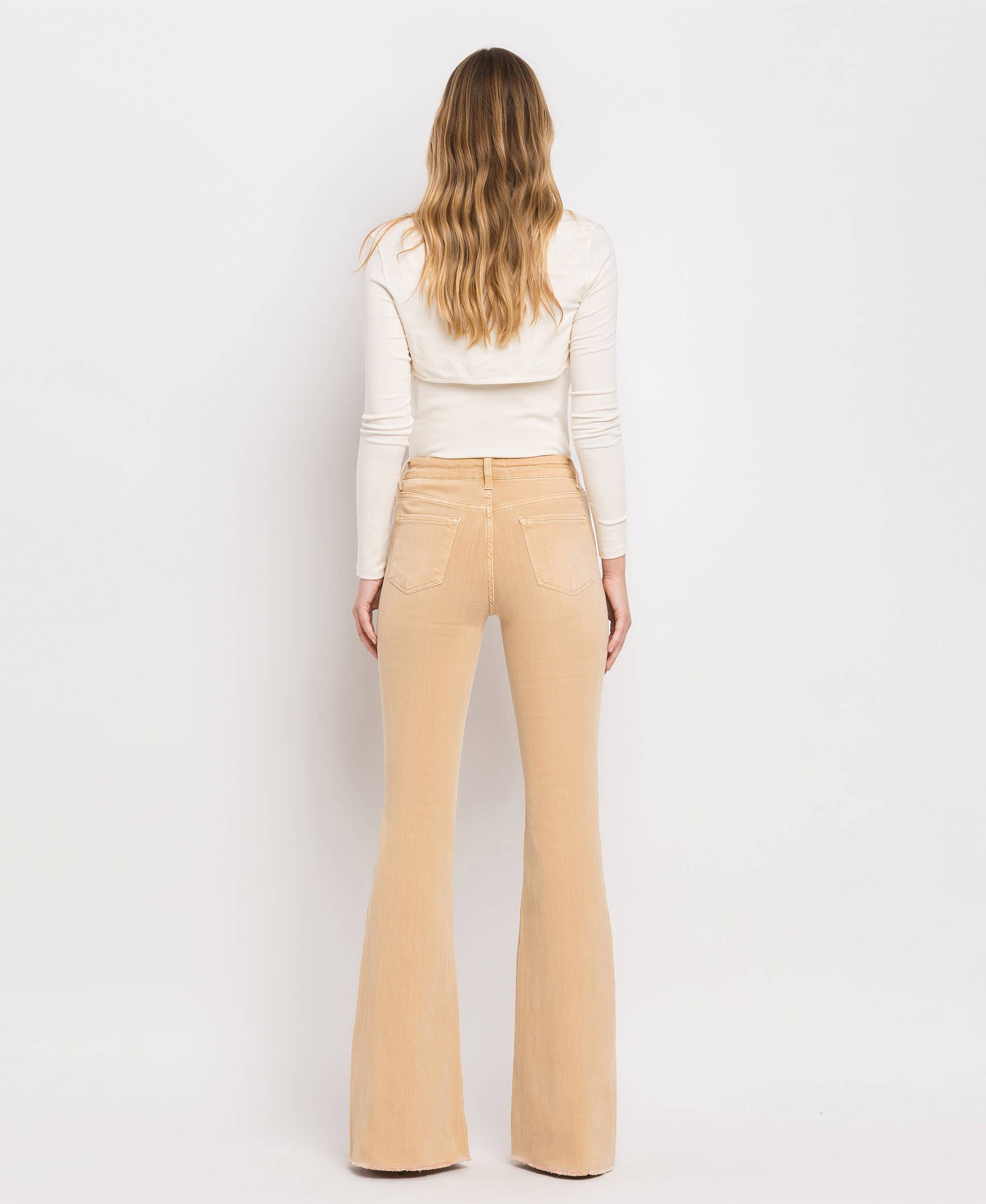 DUGDRÅBE SUPER FLARE JEANS MED HØJ HØJDE V3029 for engroshandel på Faire3