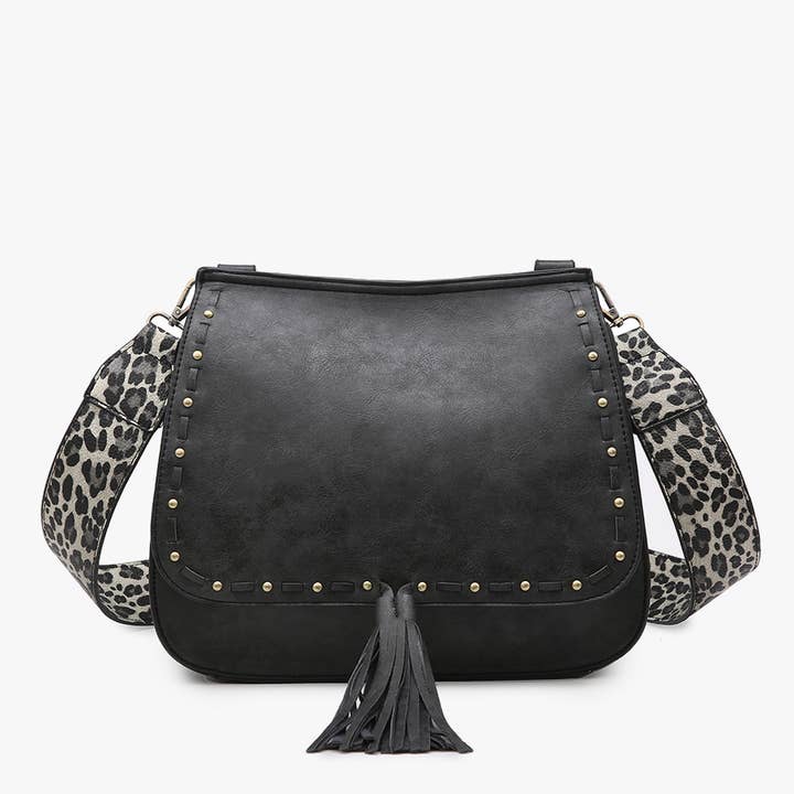 Jen & Co. - Wholesale Crossbody Bag - Women's - M1970 Bailey Crossbody with Print Contrast Strap