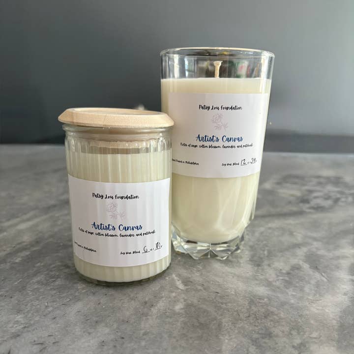 Patsy Lou Foundation – wholesale Jar/filled candle – Artist Canvas2