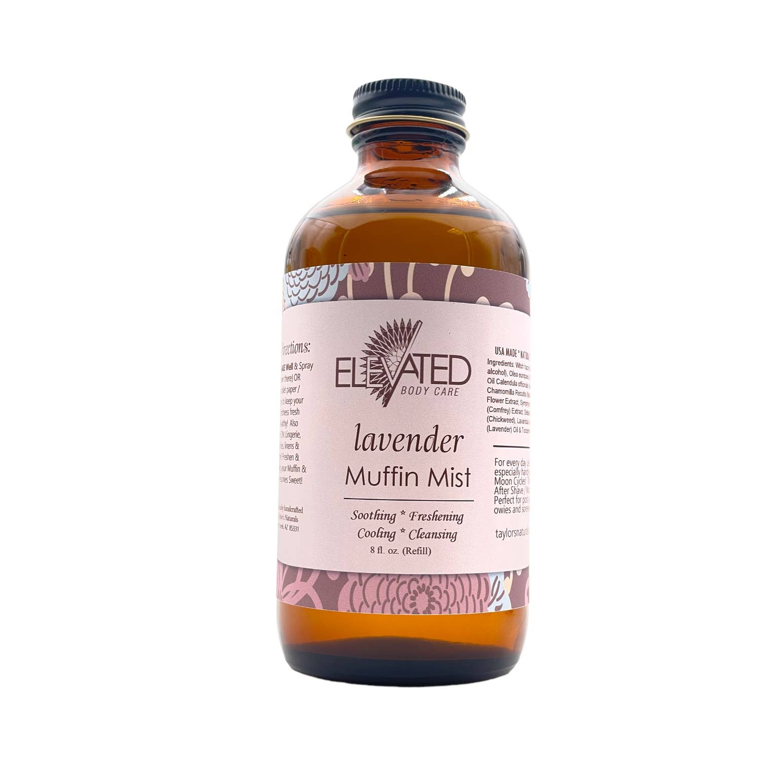 Taylor's Naturals – wholesale Feminine/menstrual support drops – REFILL for ELEVATED - Muffin Mist (4oz, 8oz, or 16oz)3