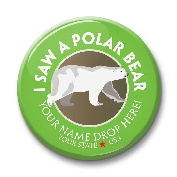 Channel Craft - Wholesale Lapel Pin/Button - See Saw Badge - I Saw a Polar Bear0
