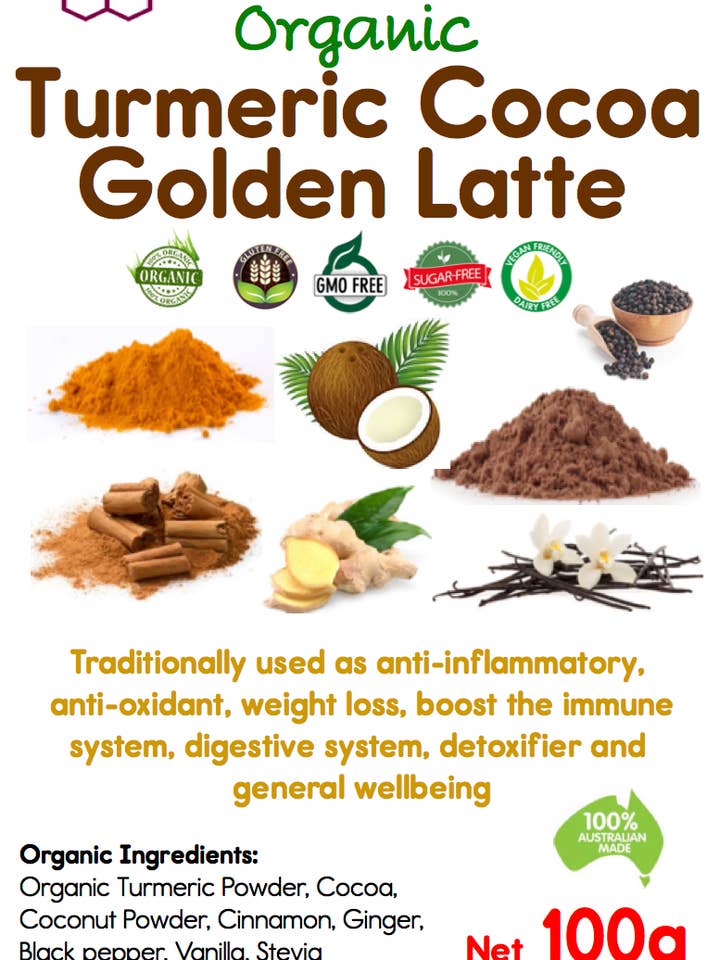 Latte doré au curcuma et au cacao - Loose Leaf pour la vente par Australian Tea House
