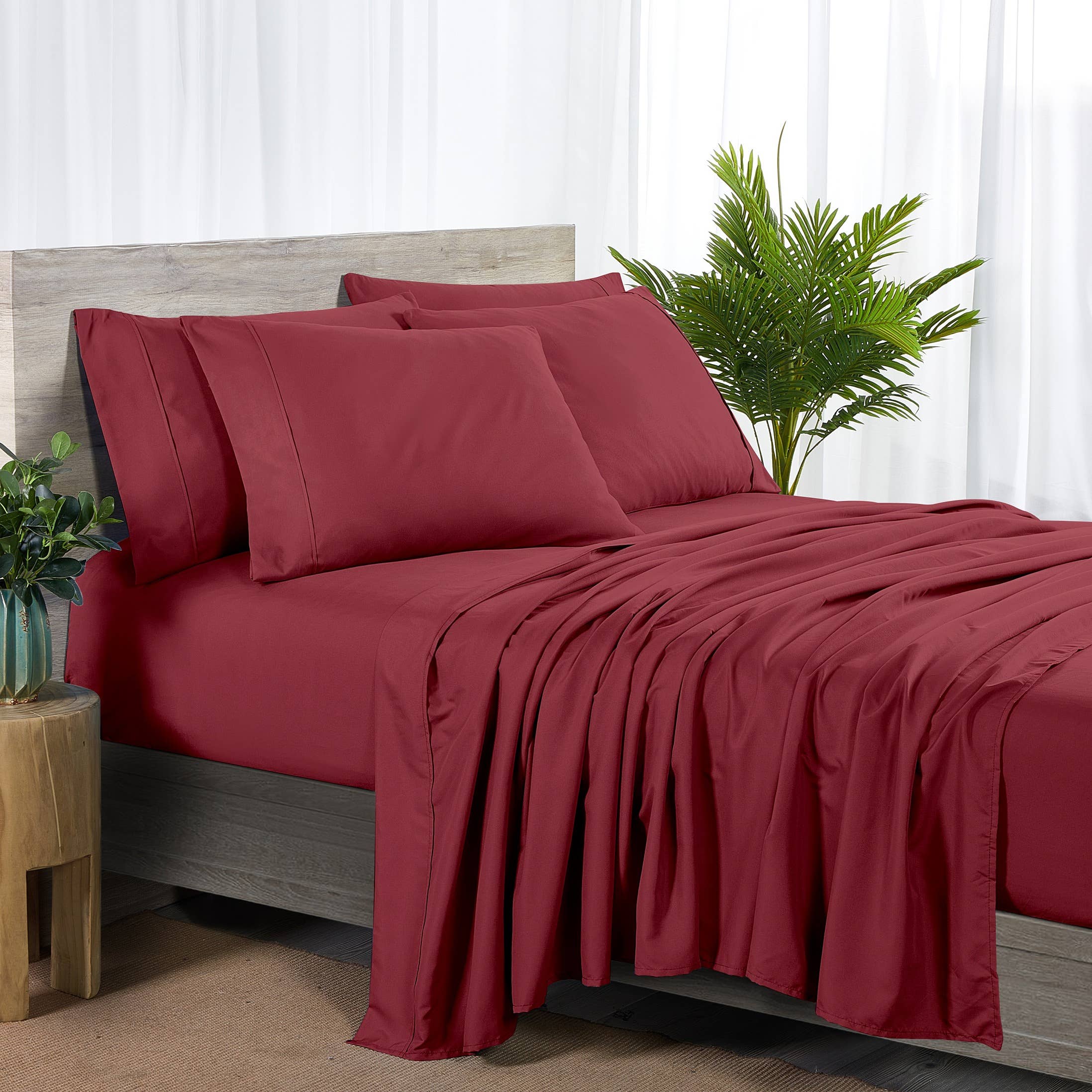 Bed Bath Fashions - Wholesale Sheet Set - Bibb Home 2000 Count 6-Piece Bamboo Sheet Set with Suregrip16