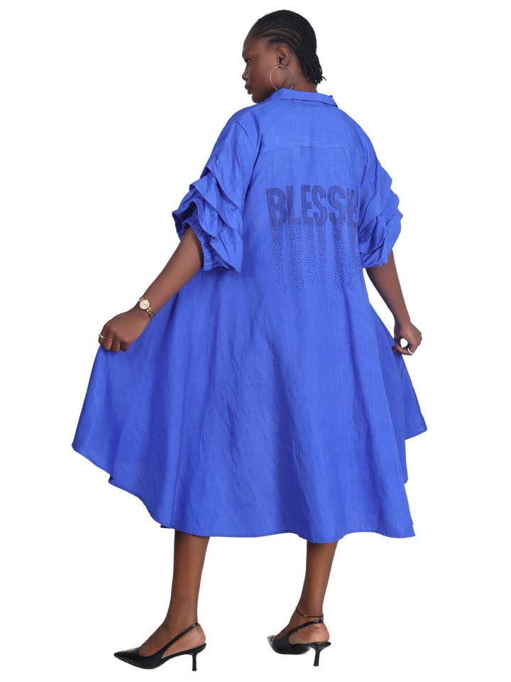 Advance Apparels - Wholesale Dress - Women's - Hi-Lo Dress w/ "Blessed" AD-2501318