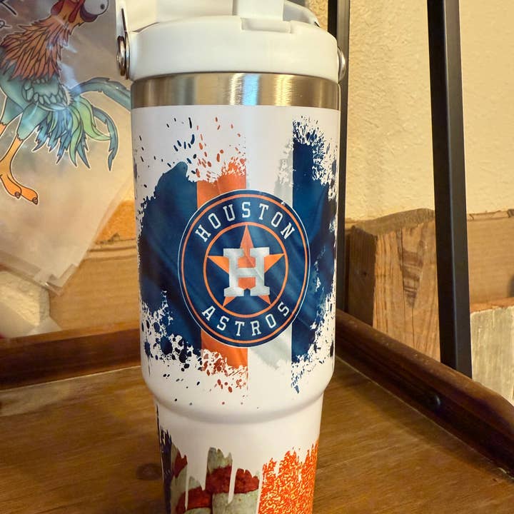 Astro Water Bottle, Houston Astro Water Bottle, Baseball Fan for wholesale by LakeDazes