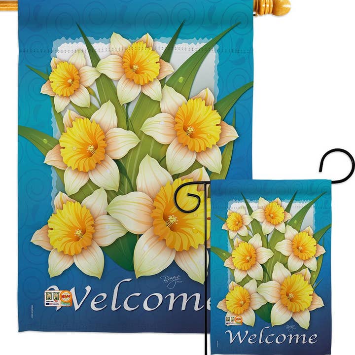 Two Group Flag Co – wholesale Flag – Daffodils Garden Floral Decor Flag3