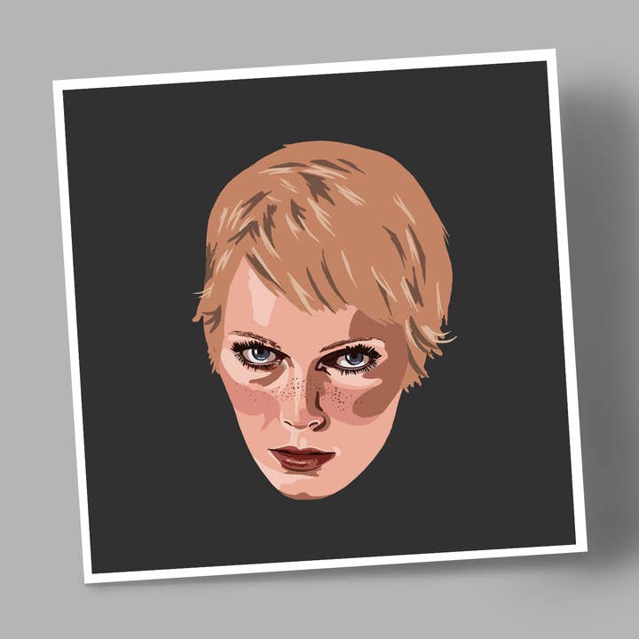Mia Farrow Greetings Card for wholesale by I Love Mel