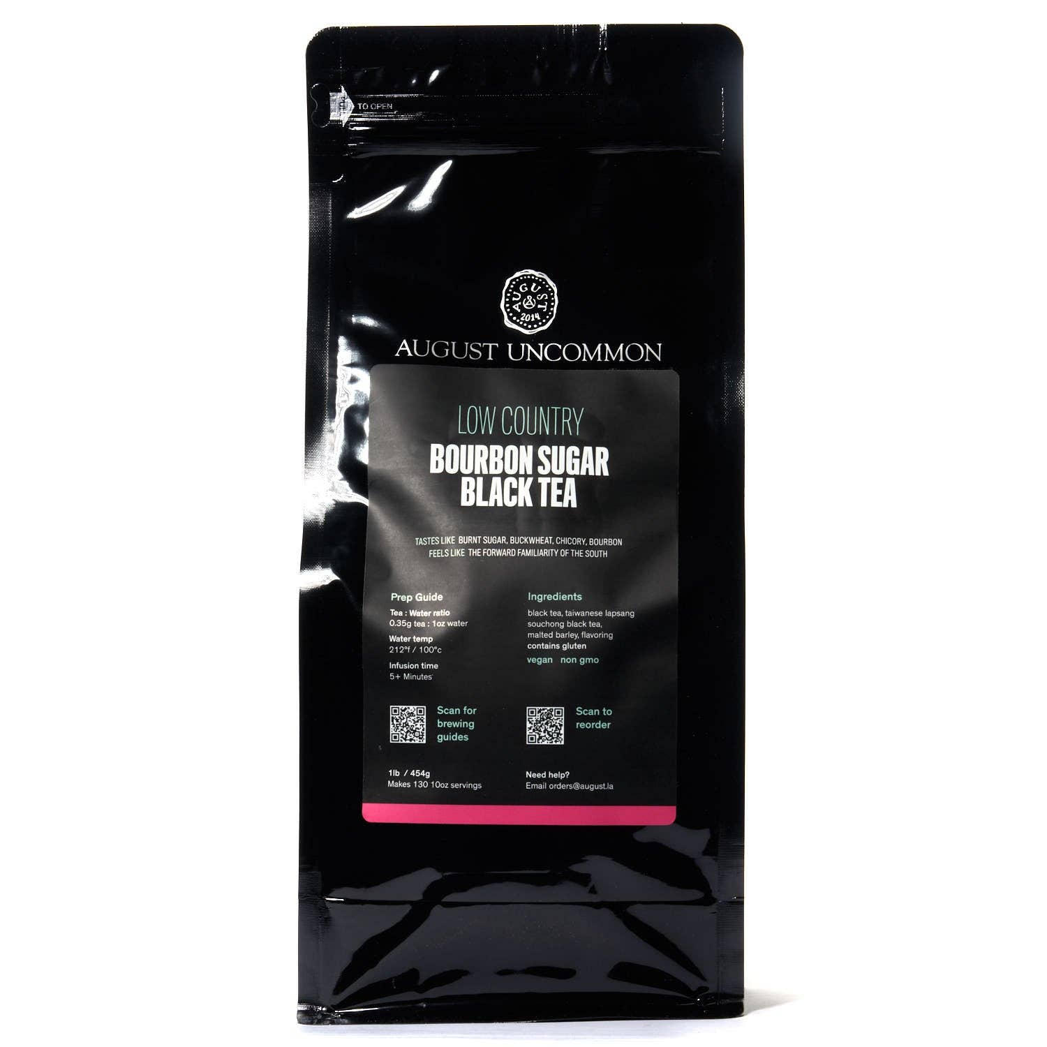 August Uncommon Tea - Wholesale Loose Tea - Low Country — Bourbon Sugar Black Tea — 1lb Bulk bag1