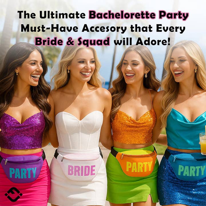 Funky Junque - Wholesale Belt Bag - Women's - 3 Pack: Party Neon Fanny Pack2