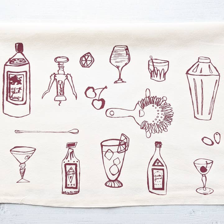 Toalha de chá da hora do coquetel por atacado de Ruby Red Skipper