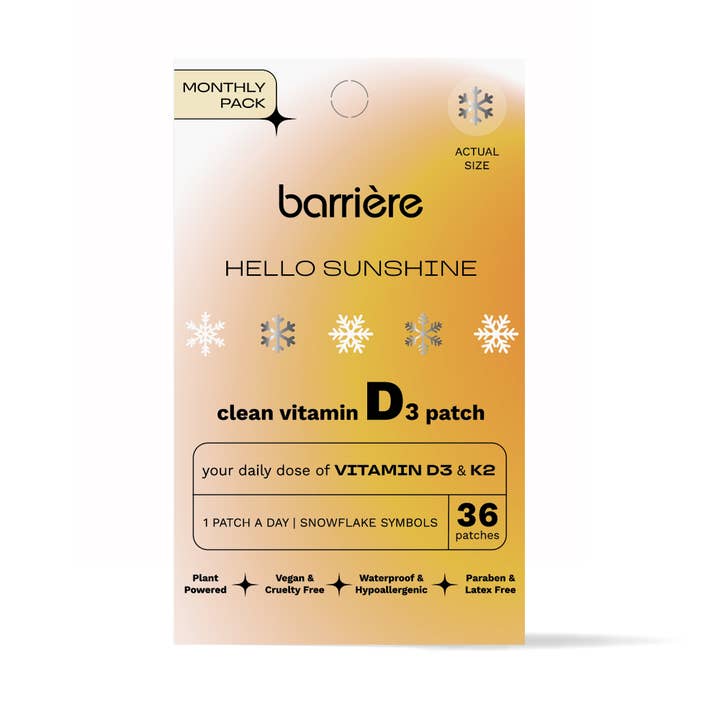 Barriere – wholesale Oral supplement/vitamin – HELLO SUNSHINE clean Vitamin D3 patch 6pk- Snowflake1