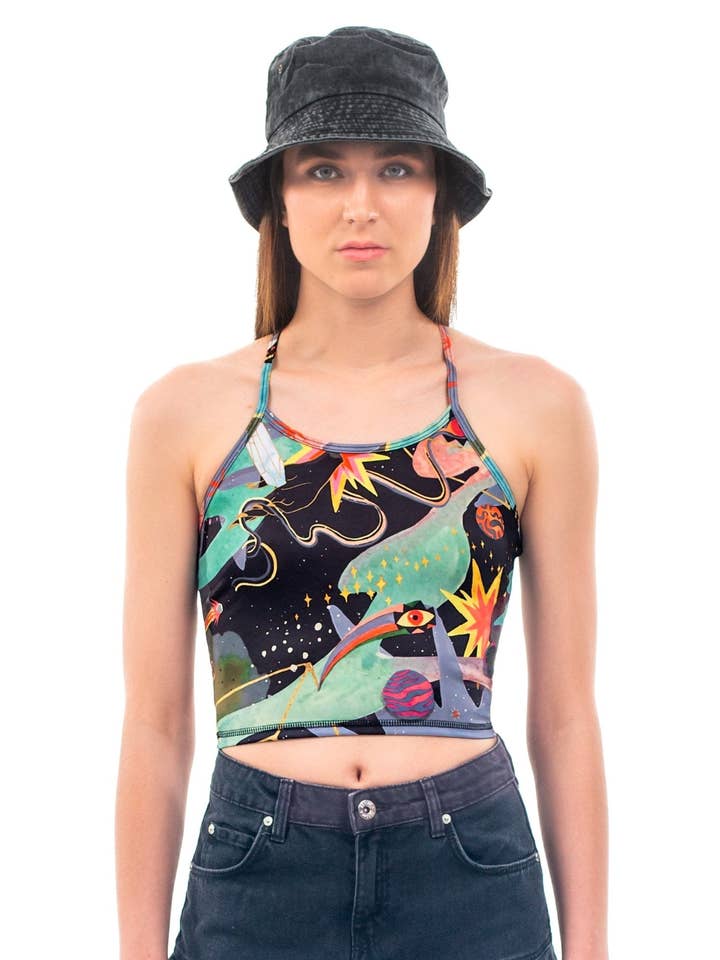 COSMOS YOGA TOP - SPORTS BRA - BAMBOO for wholesale by Pitaya Yoga