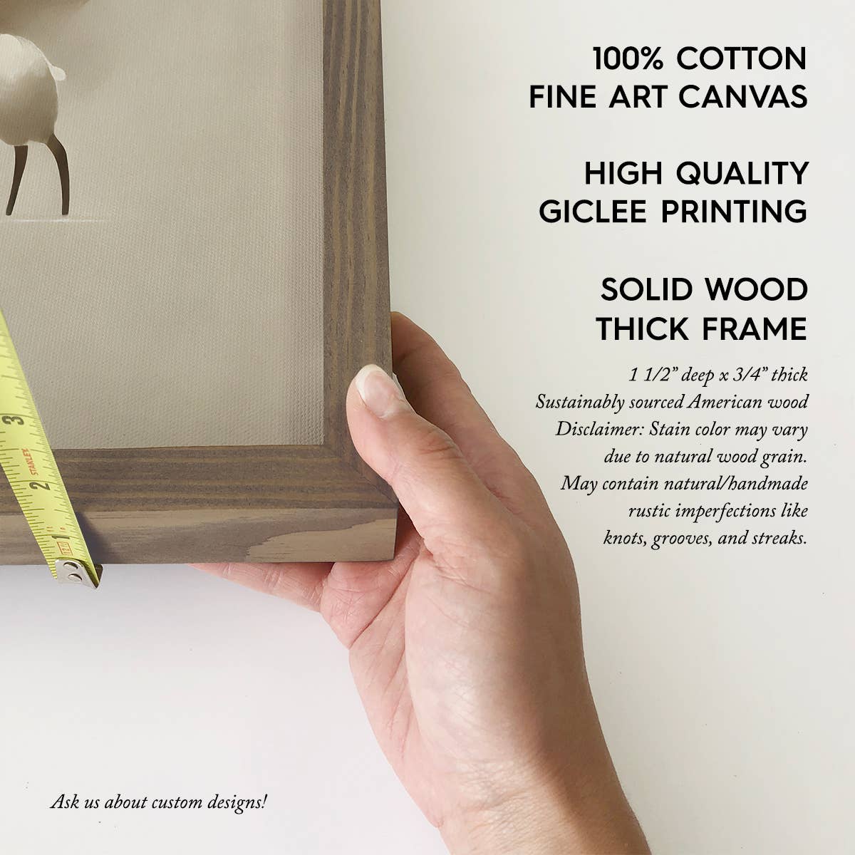 Hangout Home - Wholesale Art Print - Modern Boho Beige Gray Christmas Nativity - Nativity Canvas1