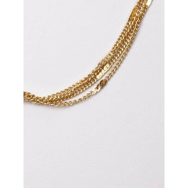 gold Multichain Stainless Steel Necklace for wholesale on Faire1