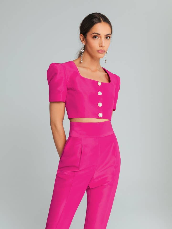 Knappet Bluse Pink for engroshandel hos BNH CLOTHING LDA