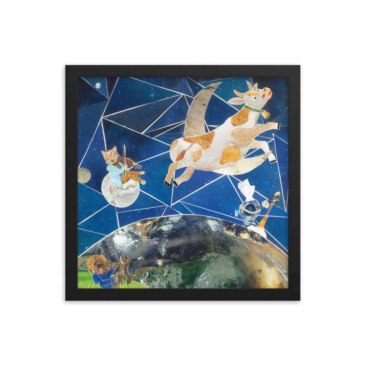 more the merrlier - Wholesale Art Print - Hey Diddle Diddle Collage Art Nursery Print9