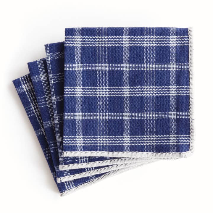 Barclay Butera Oakwood Cocktail Napkins, Navy Blue for wholesale by Napa Home & Garden
